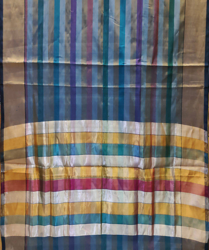 handwoven venkatagiri multicolor stripes cotton silk saree