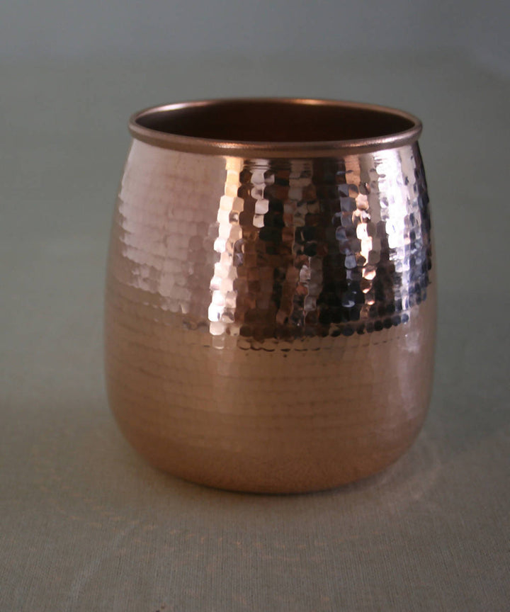 Handmade copper convex tumbler