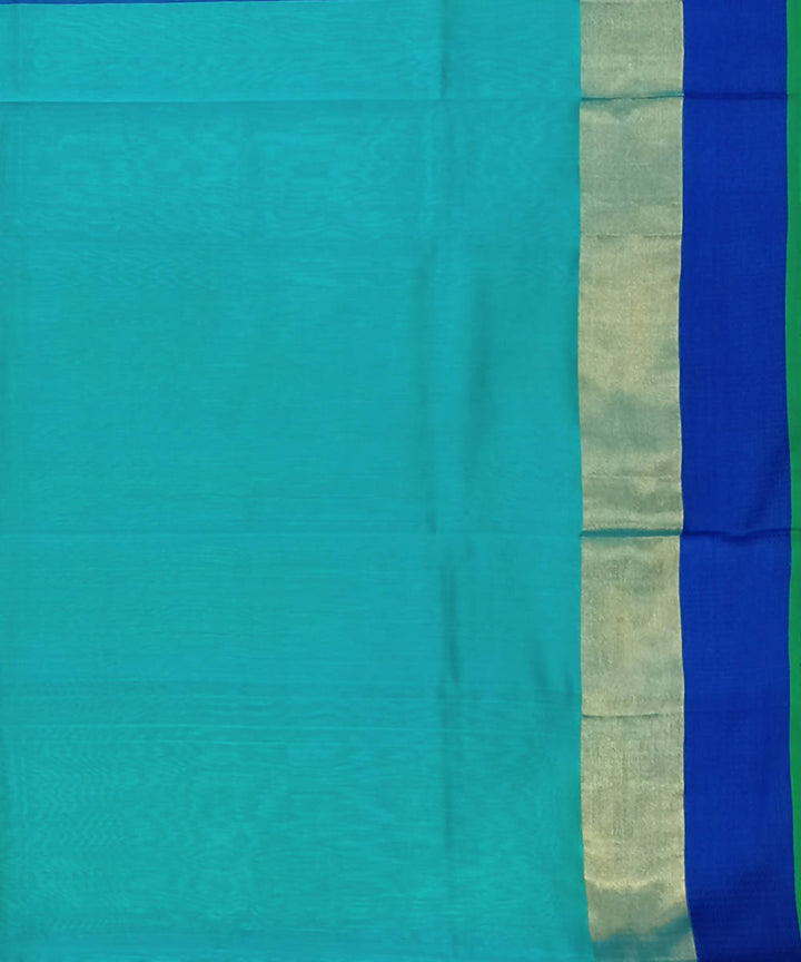 Maheshwari Sky Blue Handwoven Cotton Silk Saree