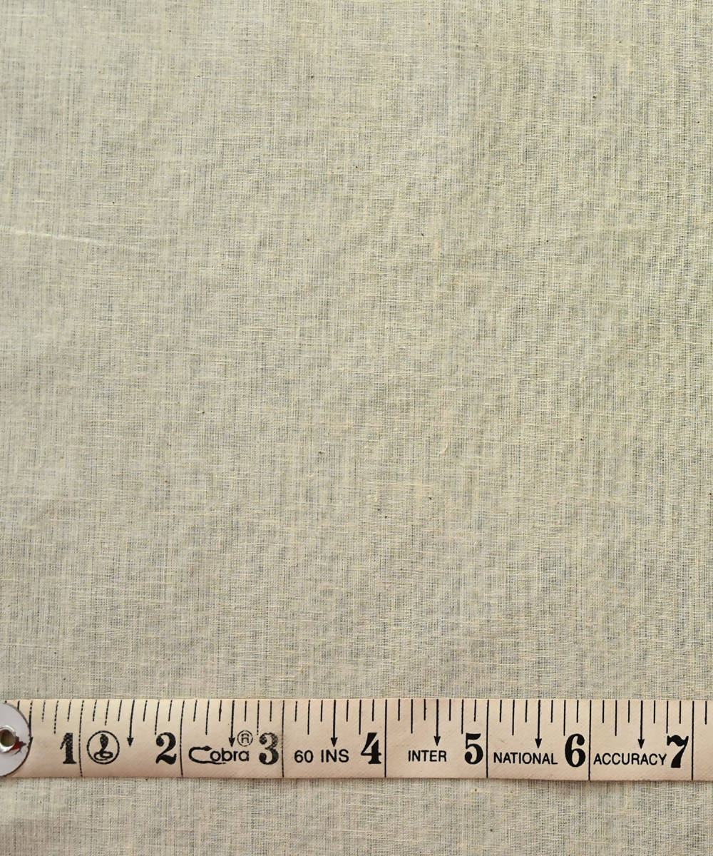 Beige handspun handwoven cotton fabric
