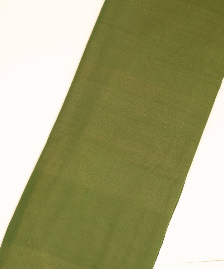 Handwoven cotton bambooMoss Green Fabric