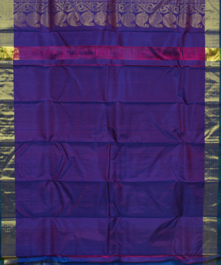 Handwoven Blue Violet Silk Saree