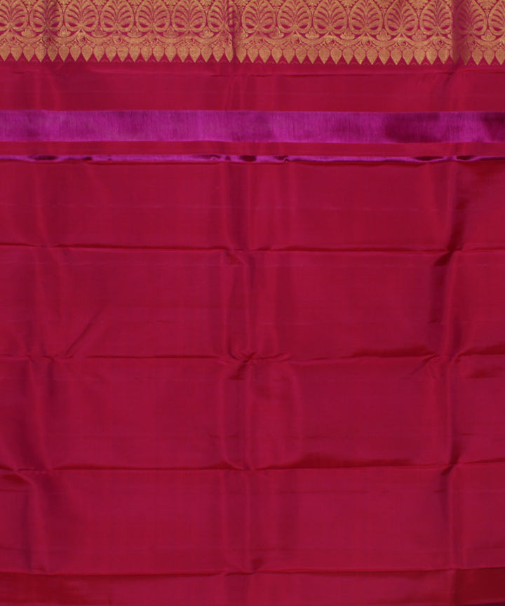 Handwoven Magenta Pink Silk Saree