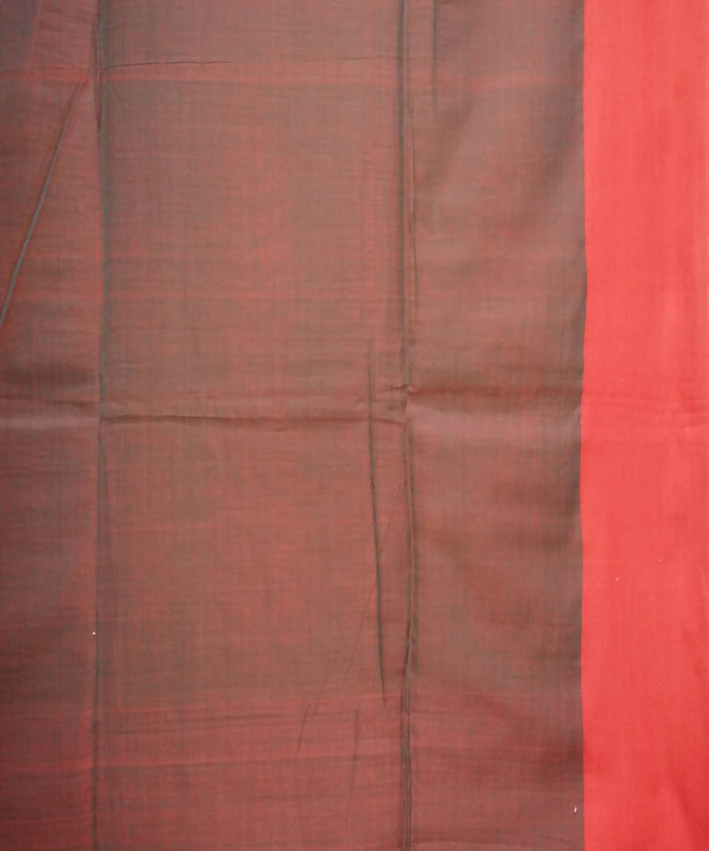 Bengal handspun handwoven cotton grey black saree