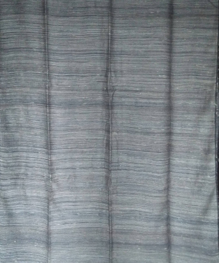 Dark grey handwoven bengal saree