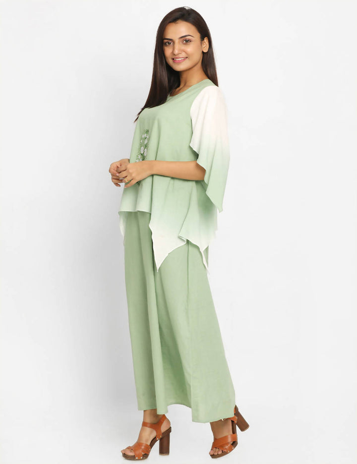 Pastel Green Handwoven Cotton Kurta Dress