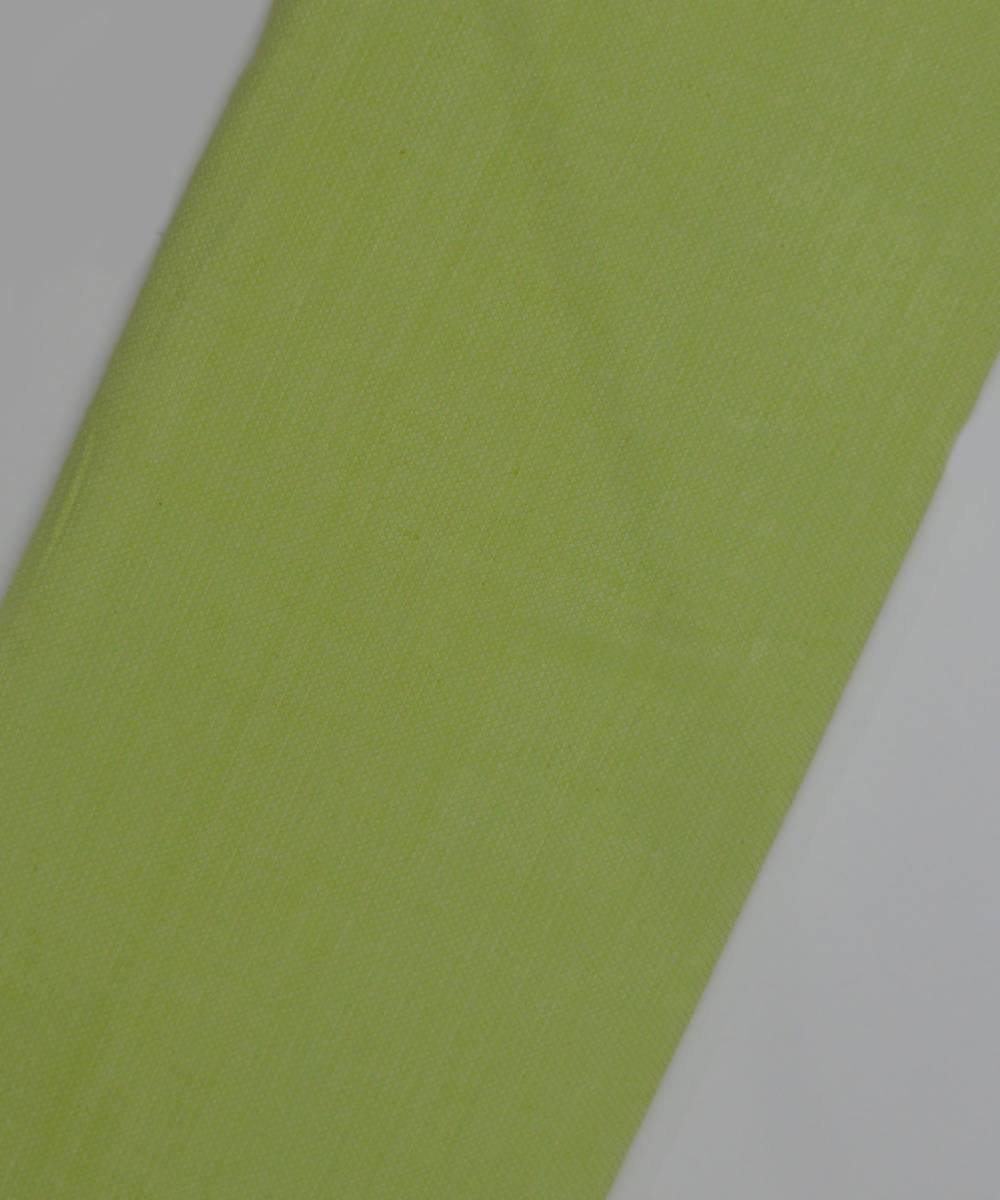 Handwoven cotton bambooPear Green Fabric