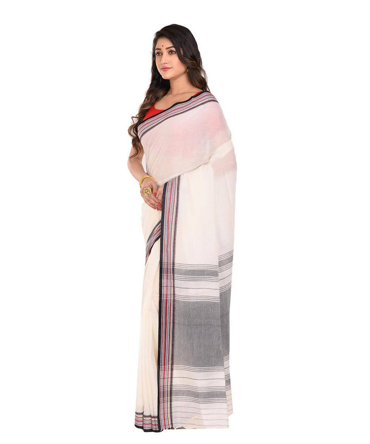 White bengal cotton handloom saree