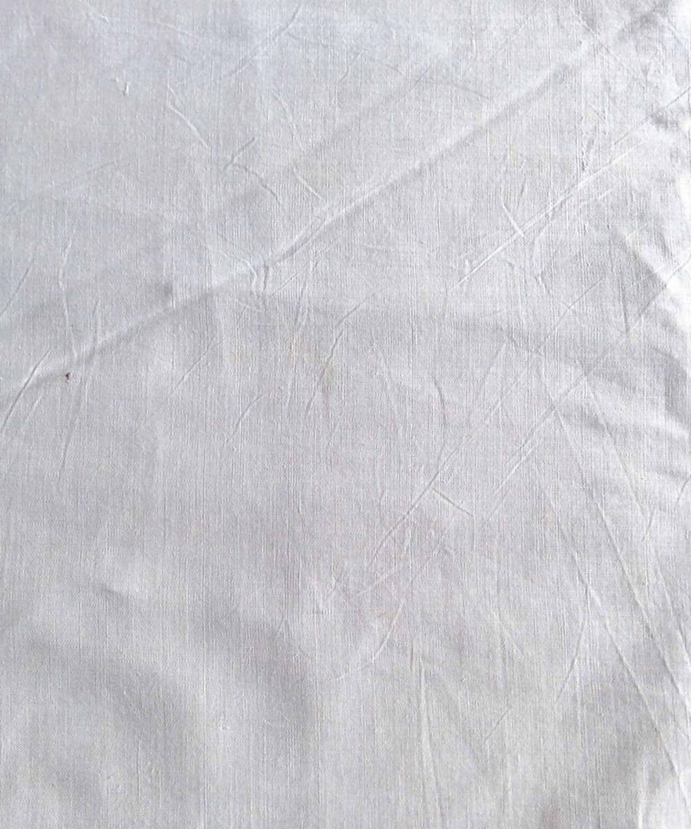 2.5m white organic handspun handwoven cotton kurta fabric