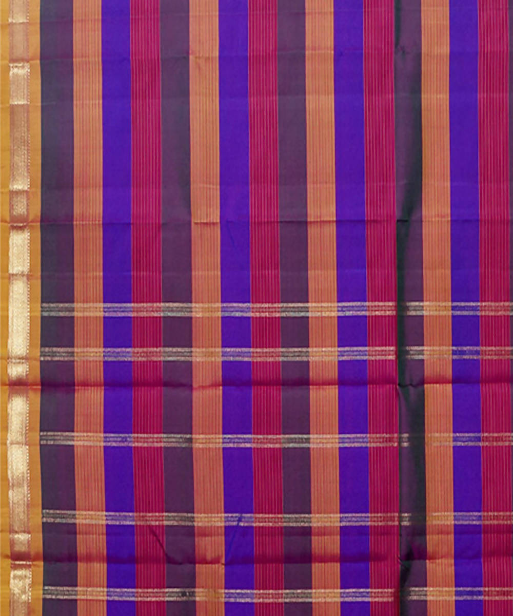 Striped Handloom Kancheepuram Silk Saree