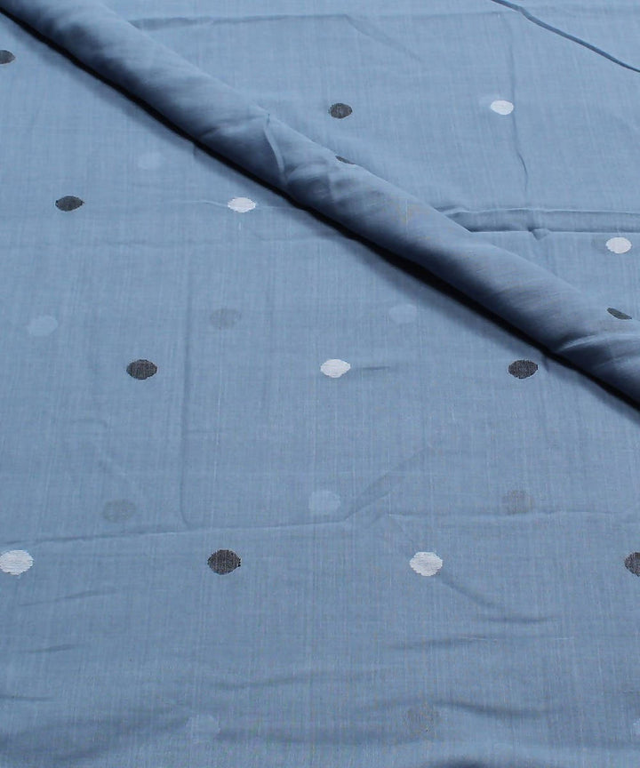 0.62m Blue grey jamdani handloom cotton fabric