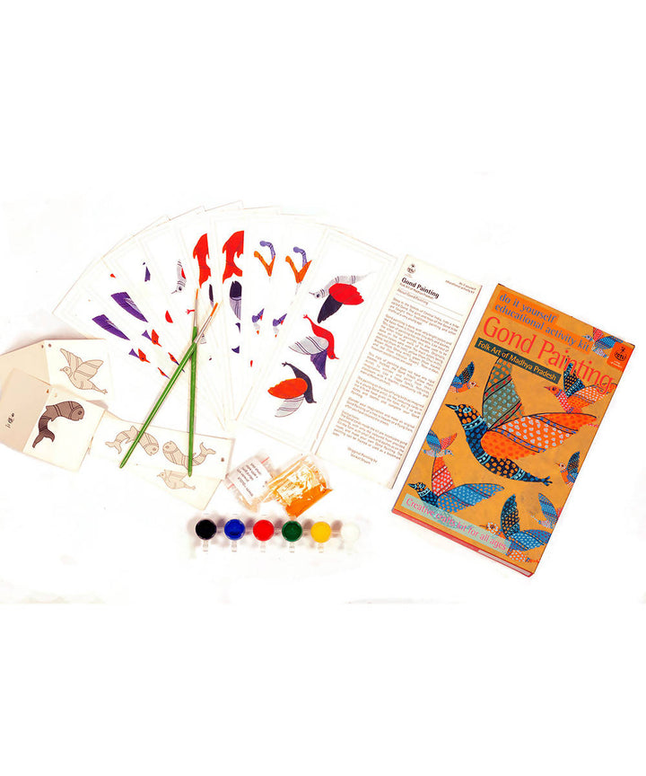 Handmade DIY Educational Colouring Kit Gond Painting of Madhya Pradesh