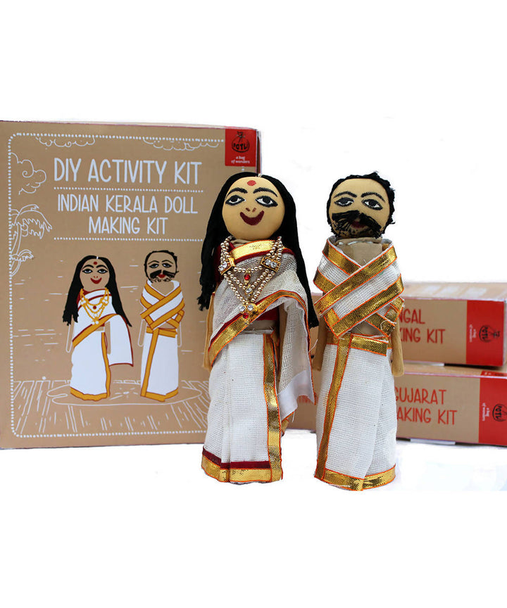 DIY Indian Doll Making Craft Kit (Dolls of Kerala)Set of 2