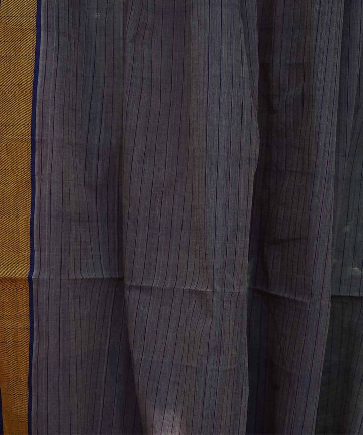 Brown Cotton Handwoven mangalagiri saree