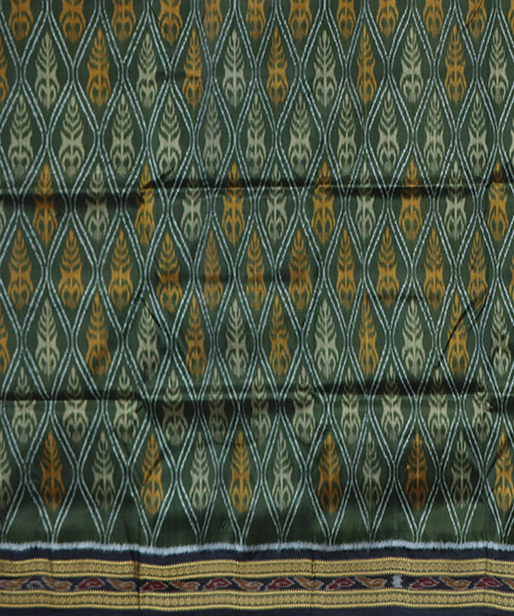 Dark green silk handwoven khandua saree
