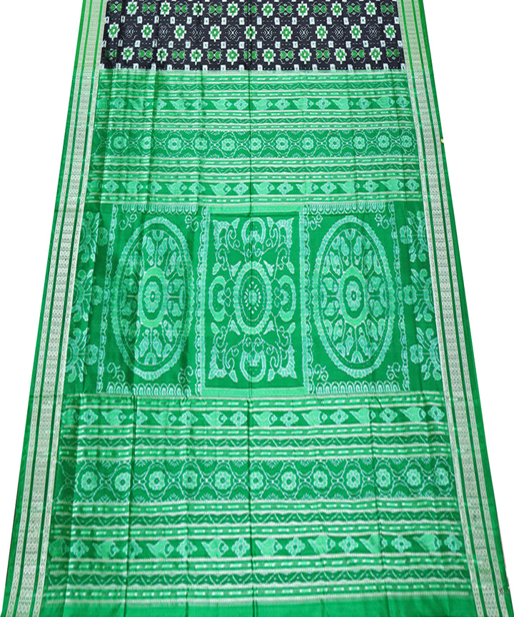 Black green handloom silk sambalpuri saree