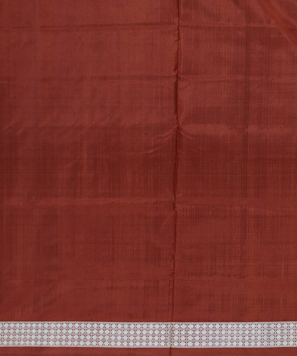 Mauve pink bronze silk handwoven sambalpuri saree