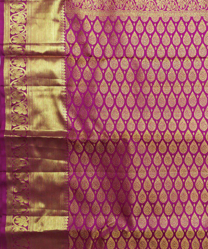 Light pink handloom kanjeevaram bridal silk saree