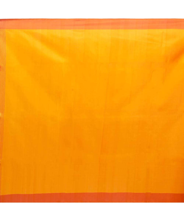 Orange Bengal handloom silk saree