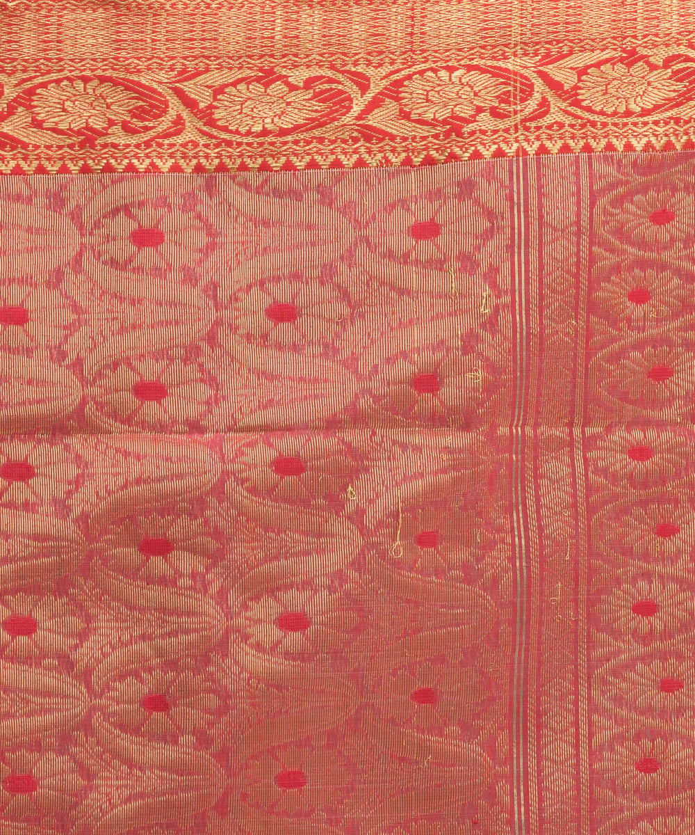 Grey bengal Handwoven Silk Tangail Saree