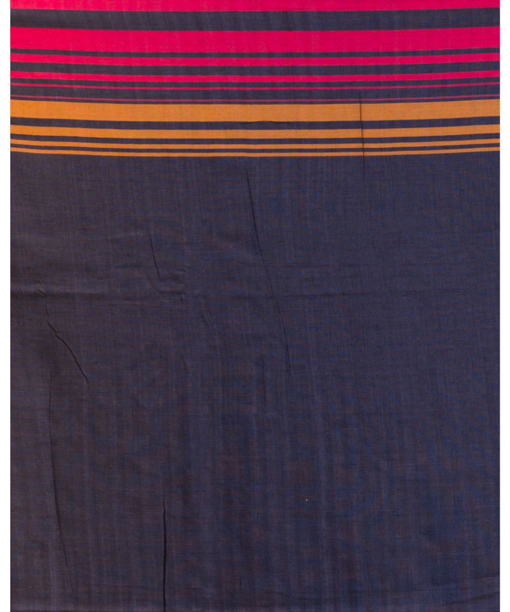 Grey blue handwoven bengal cotton begumpuri saree