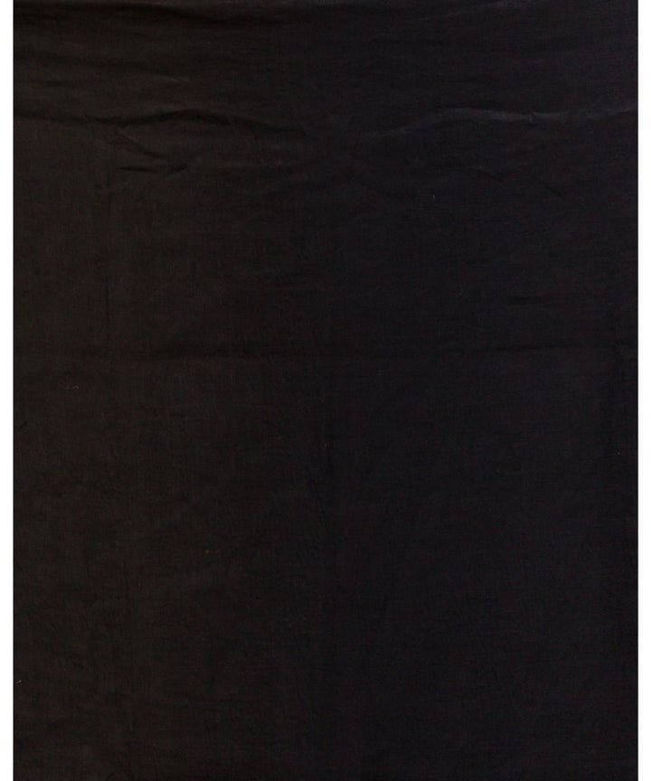 Black handwoven bengal cotton linen saree