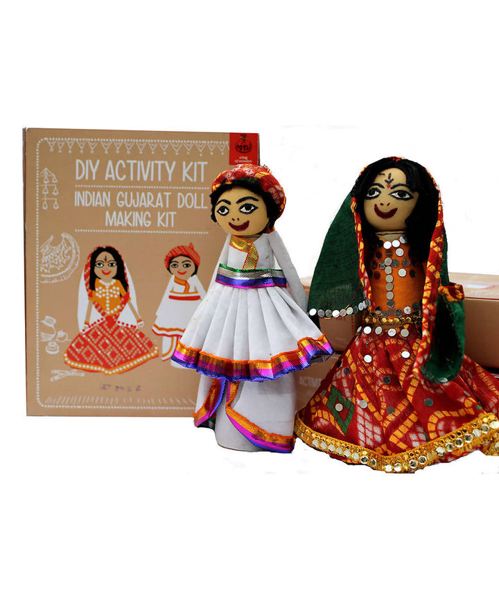 DIY Toys Indian Doll Making Craft Kit (Costumes of Gujarat) Set of 2