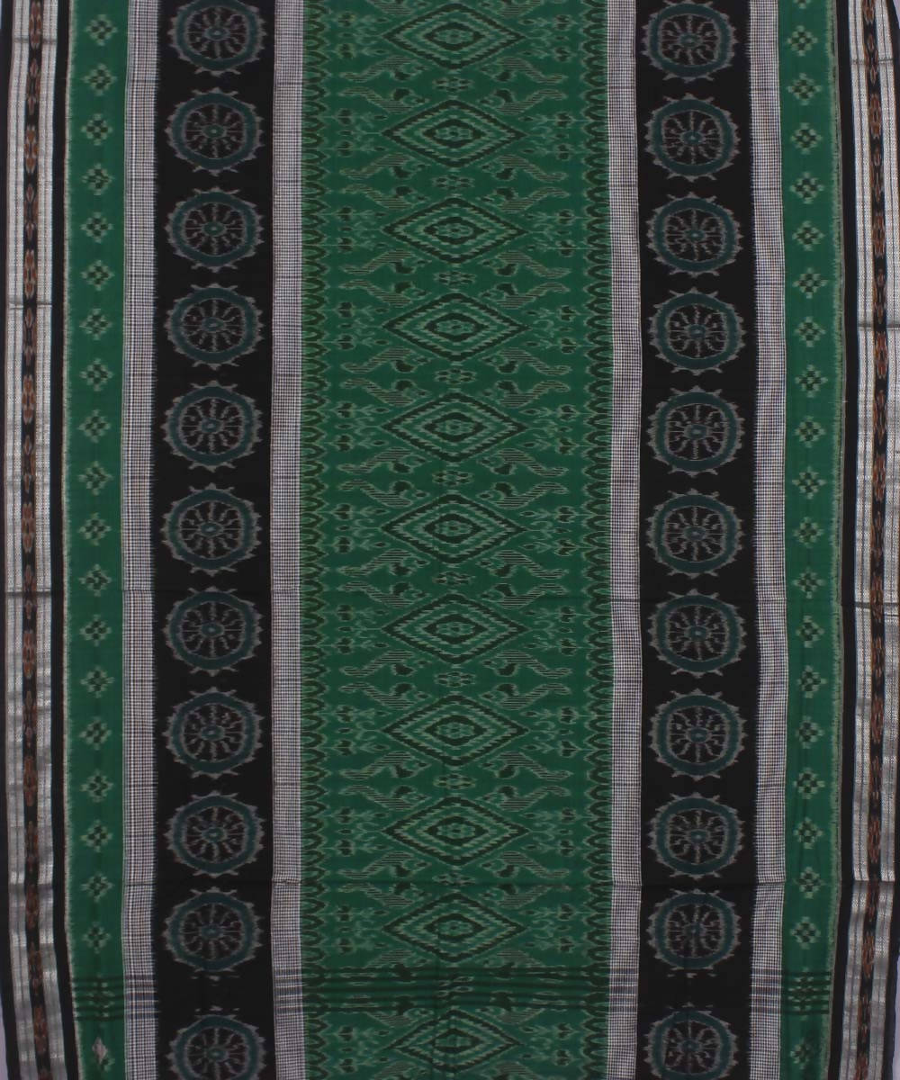 Green Black Nuapatna Cotton Saree