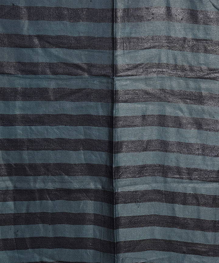 2.5m Grey black handwoven ghicha tussar silk kurta material