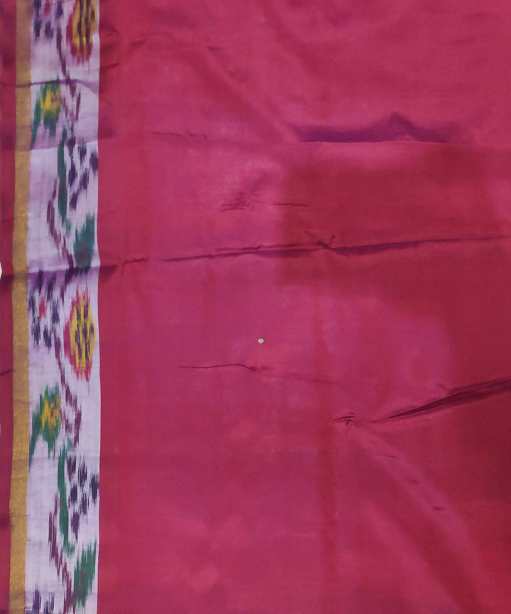 white stripes handwoven venkatagiri cotton silk saree