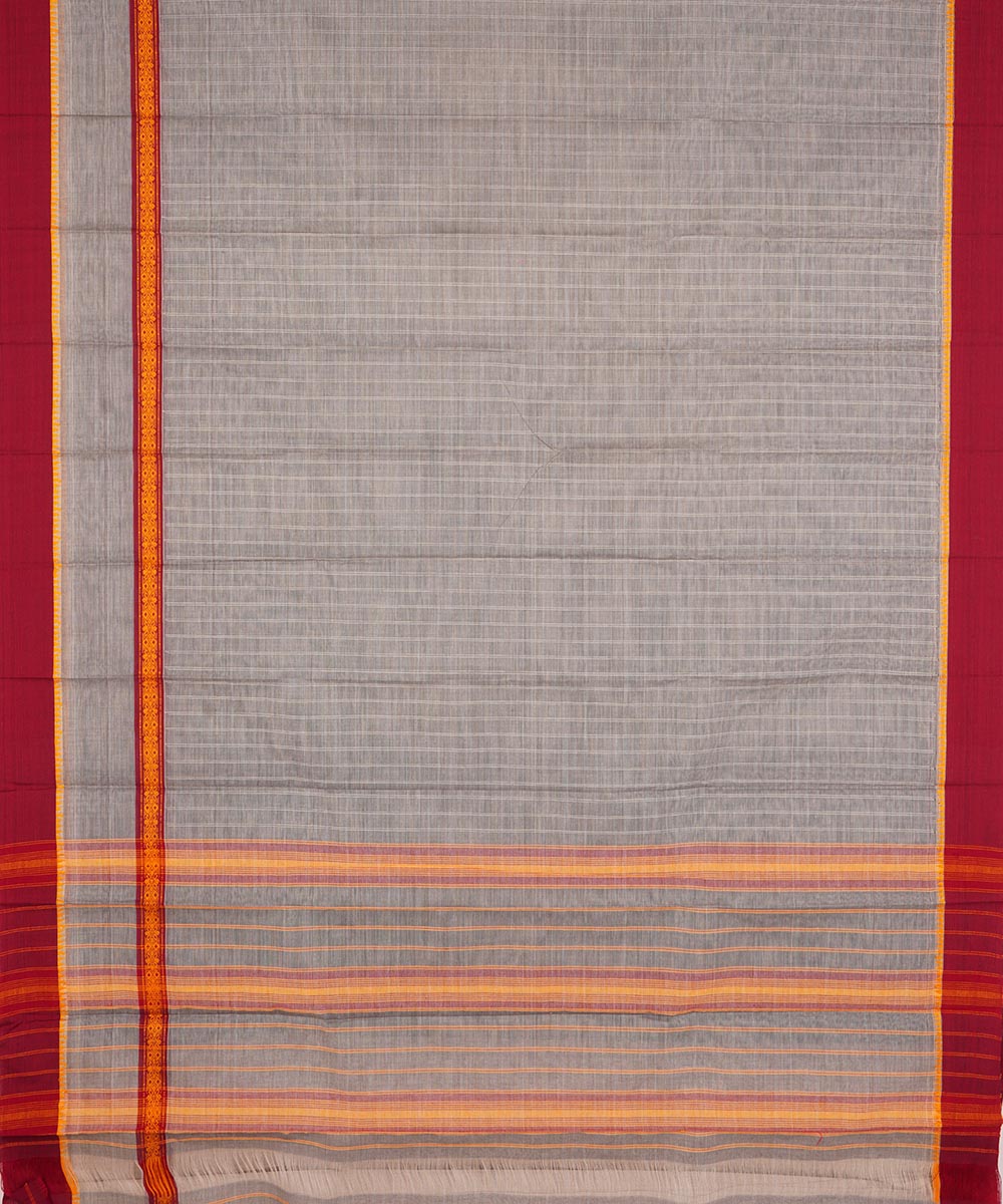 Grey cotton handloom narayanapet saree