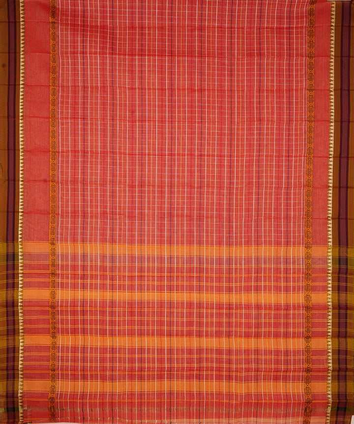 Light pink cotton handloom narayanapet saree