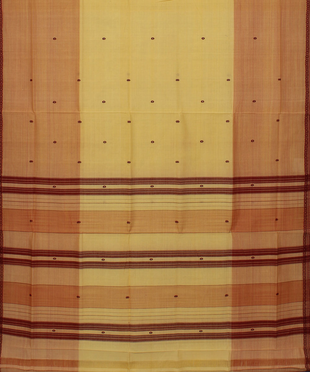 Polavaram Light Yellow Handwoven Cotton Saree