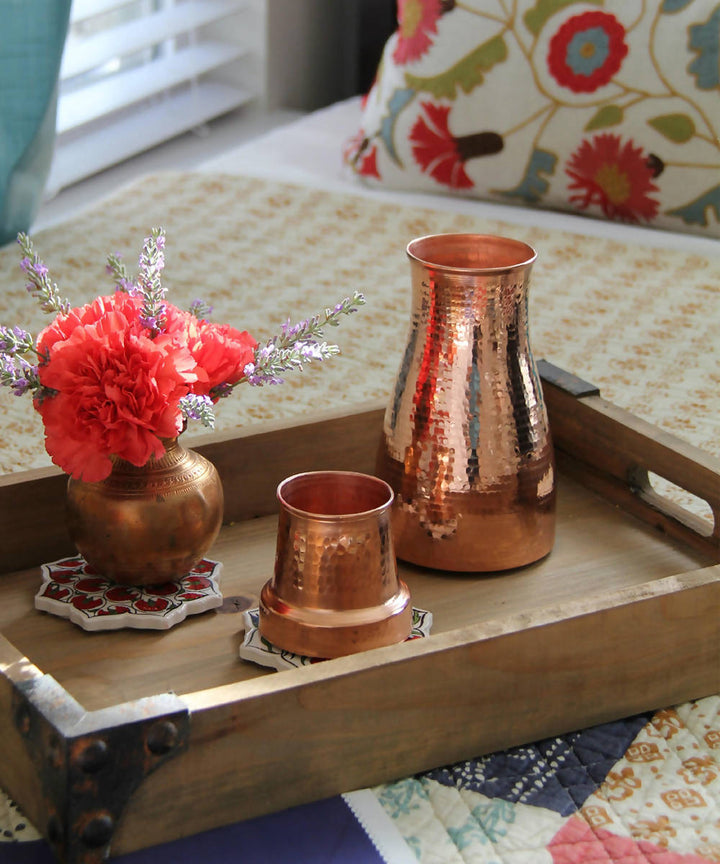 Handmade copper bedside carafe