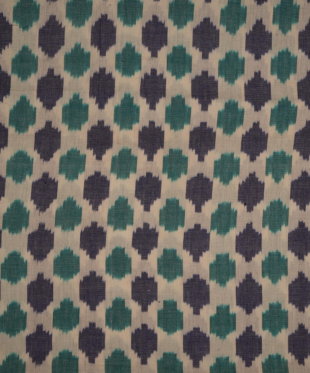 3m Multicolor handwoven single ikat cotton pochampally kurta material