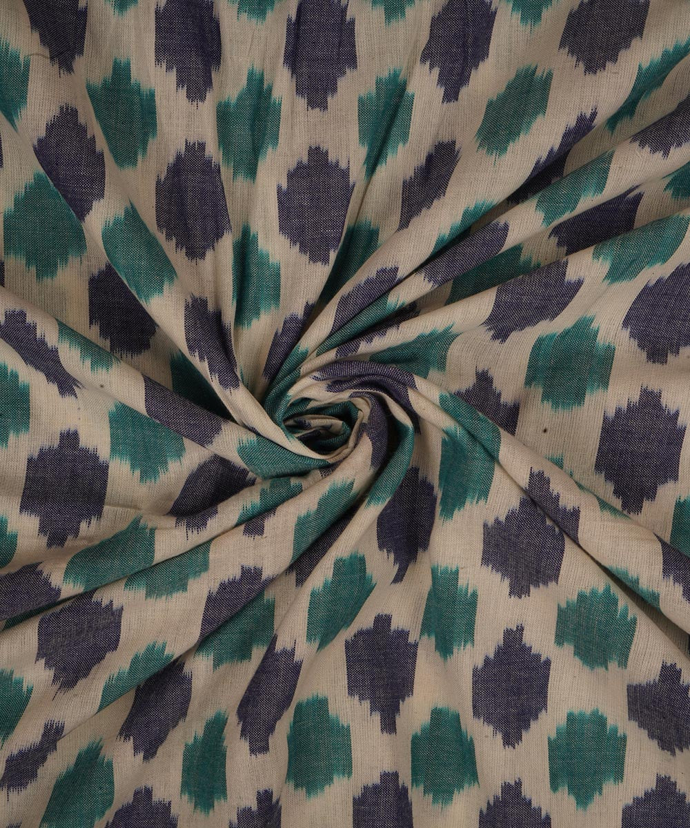 3m Multicolor handwoven single ikat cotton pochampally kurta material
