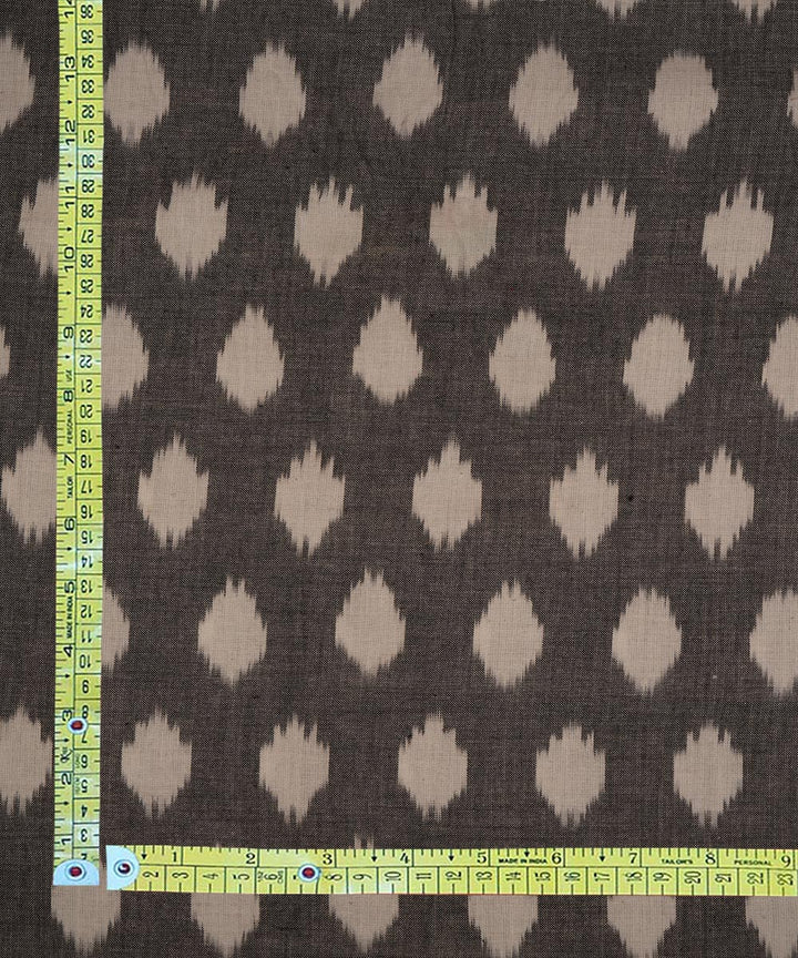 2.5m Grey handwoven single ikat cotton pochampally kurta material