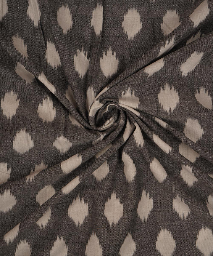 2.5m Grey handwoven single ikat cotton pochampally kurta material
