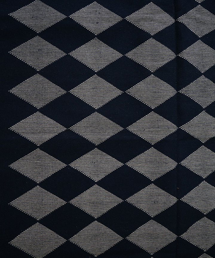 Black handwoven cotton interlock dhurrie