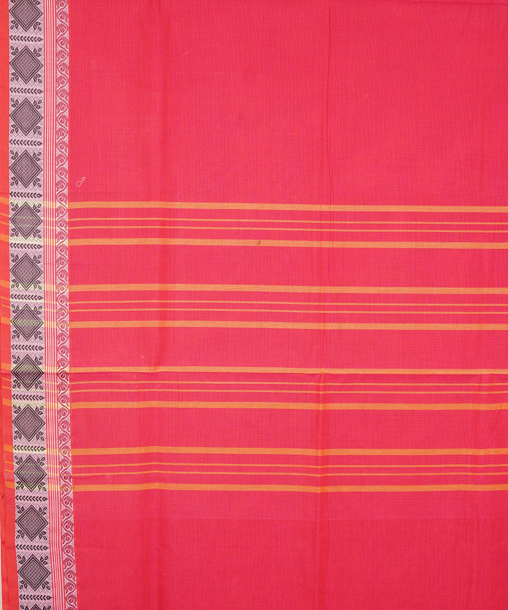 Pink hand woven cotton venkatagiri saree