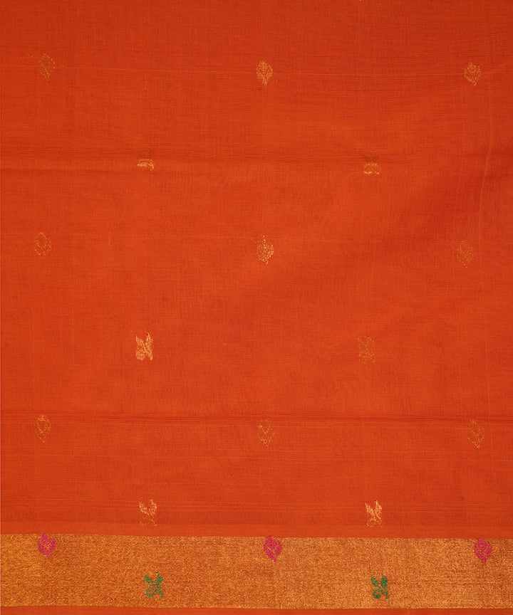Red hand loom cotton venkatagiri saree
