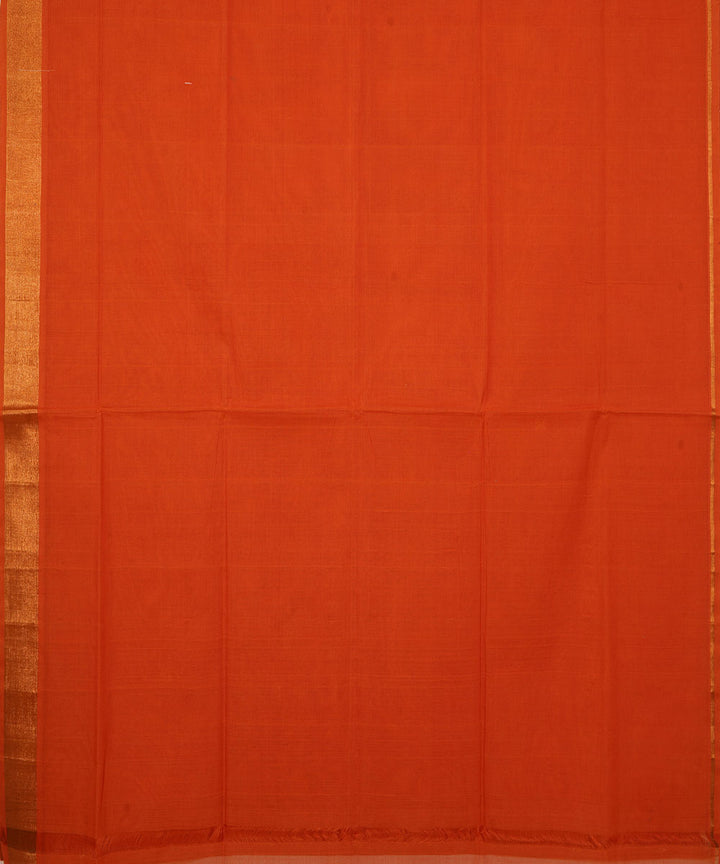 Red hand loom cotton venkatagiri saree