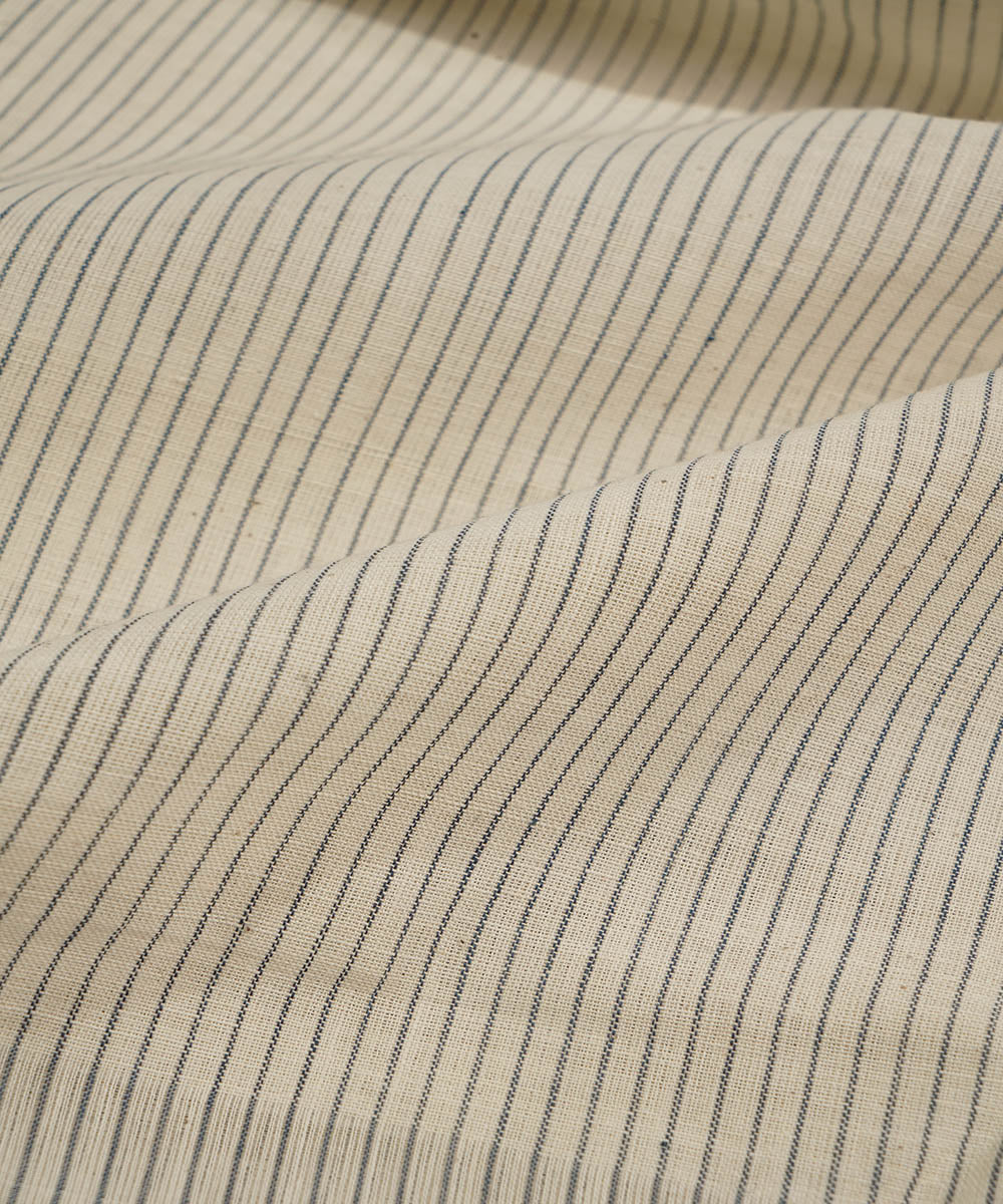 White natural dye handwoven ponduru cotton fabric