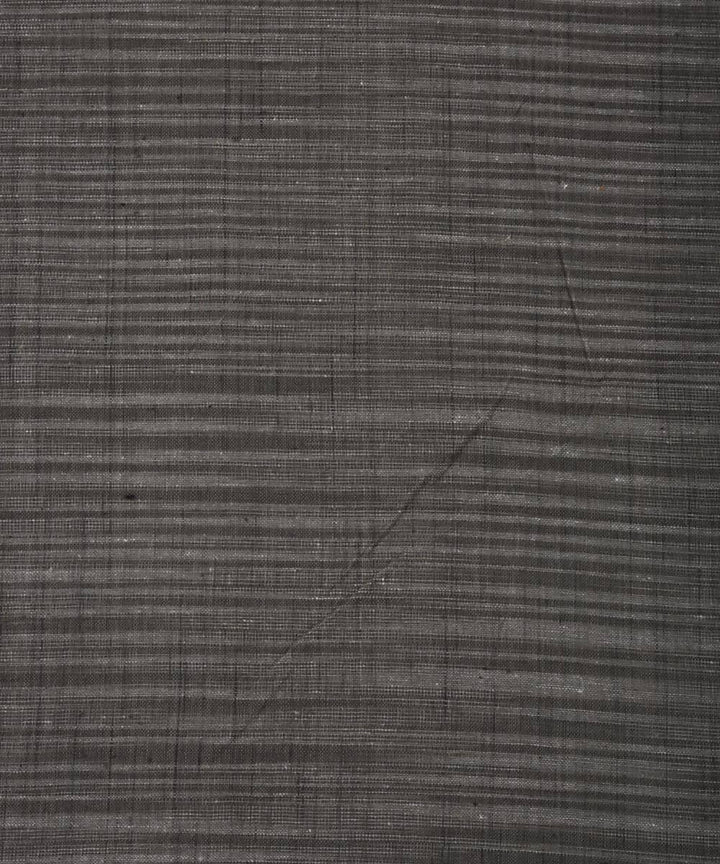 Khaki natural vegetable dyed cotton handwoven striped fabric