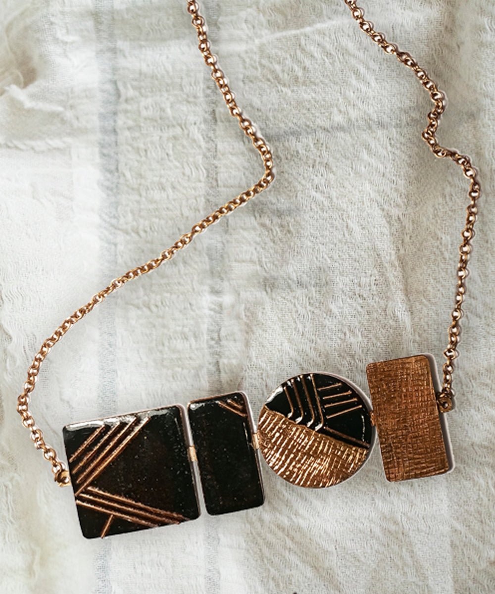 Black handcrafted copper necklace