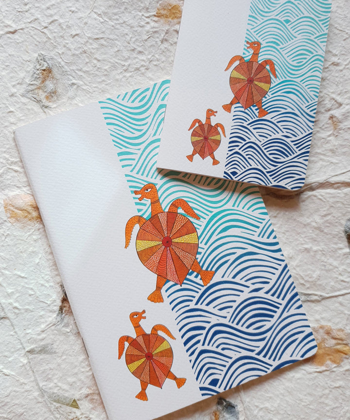 Handcrafted recycled paper notebook set of 6