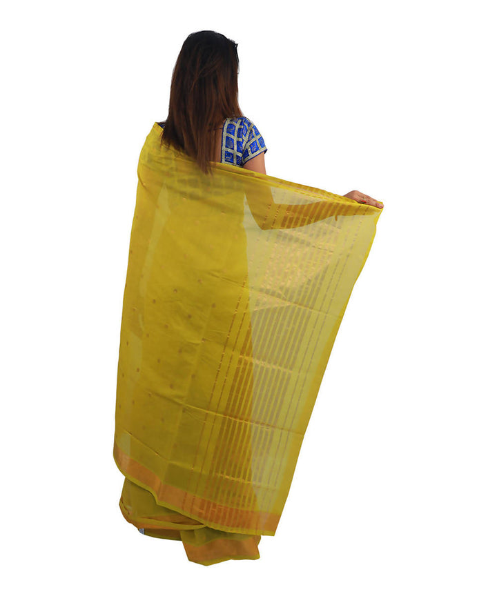 Yellow venkatagiri handloom cotton saree