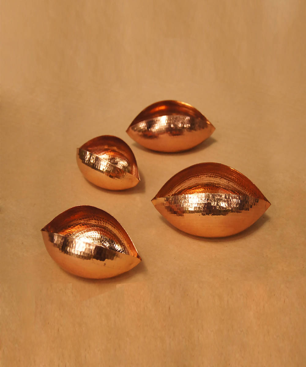 Handmade copper pod tea light