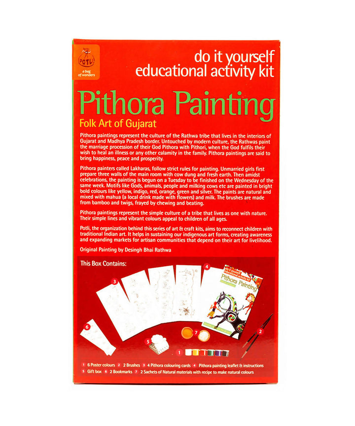 Handmade DIY Educational Colouring Kit Pithora Painting of Gujarat