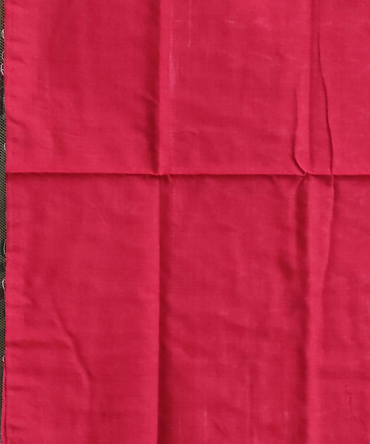 Pink red cotton handwoven sambalpuri saree